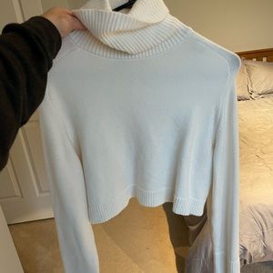 High Neck Zara Sweater- White